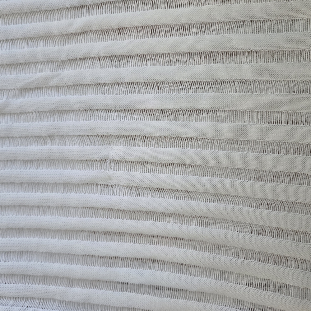 Commense Sheer White Ribbed Sweater Top Small - Picture 8 of 8